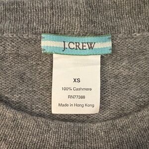 J. Crew Soft Gray Cashmere Crewneck Sweater